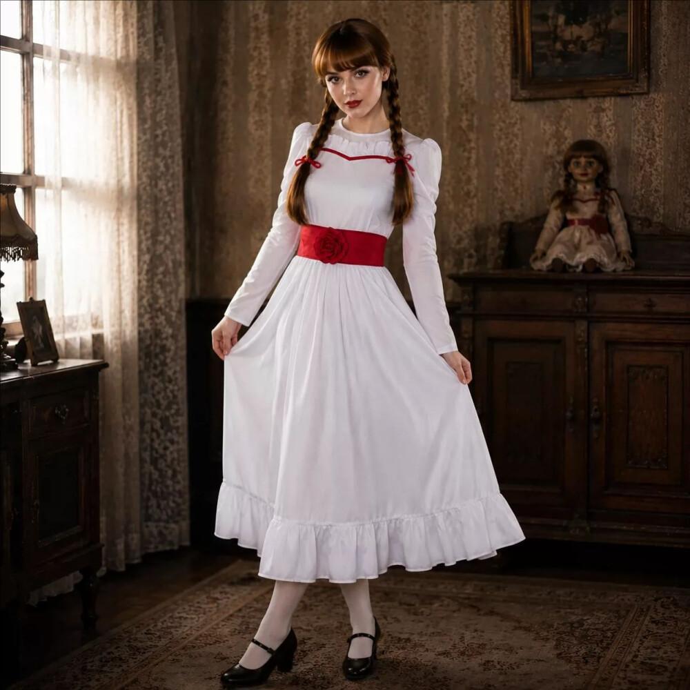 Vintage Slip Dress - فستان تنكري نسائي بتصميم دمية مرعبة
