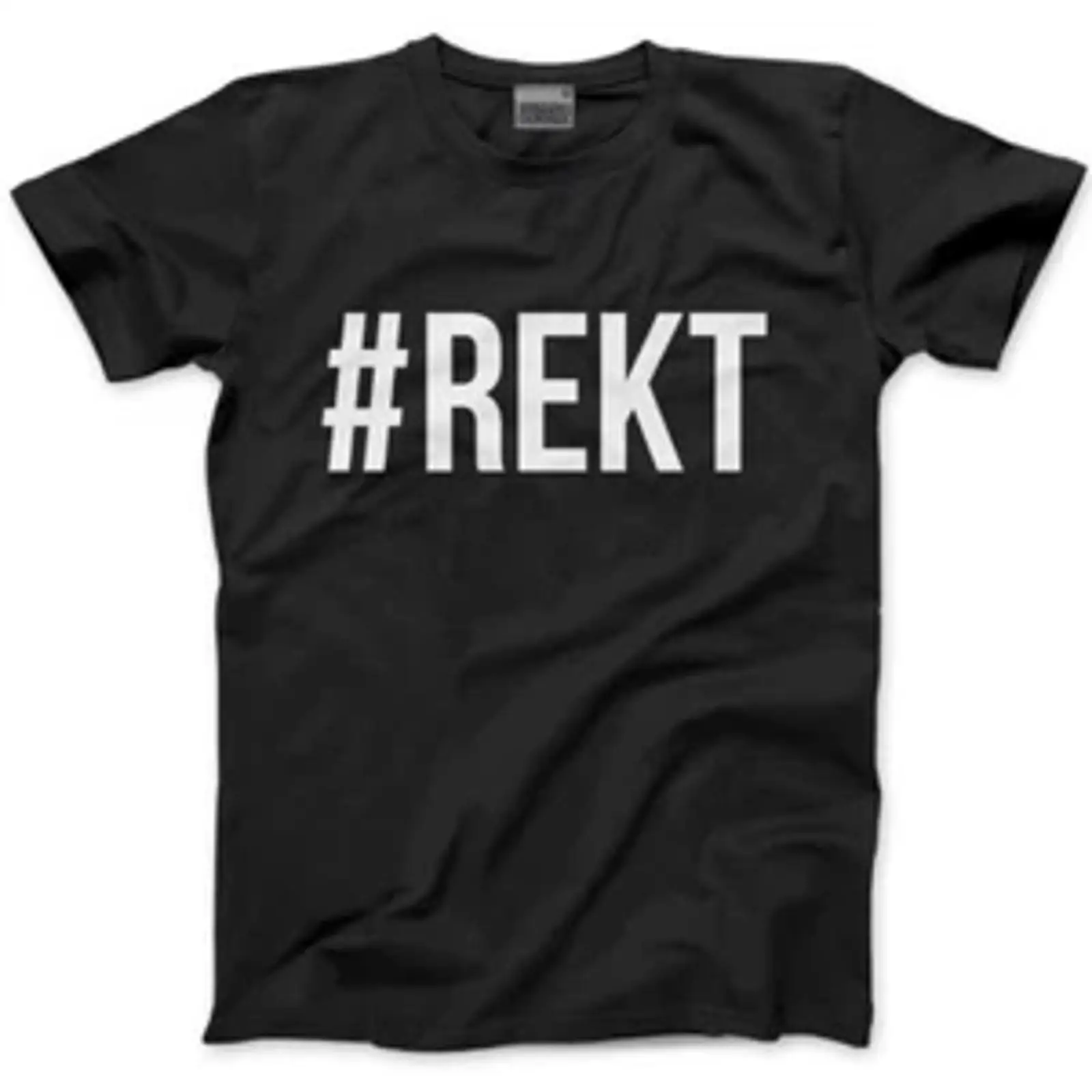 Vintage Fashion Hashtags - تي شيرت رجالي REKT Hashtag Wrecked