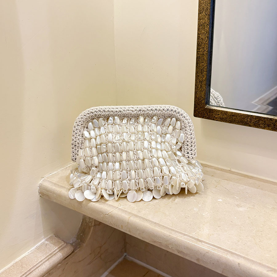 حقيبة كلاتش نسائية فرنسية مطرز - مراجعة French Vintage Fashion وسعره