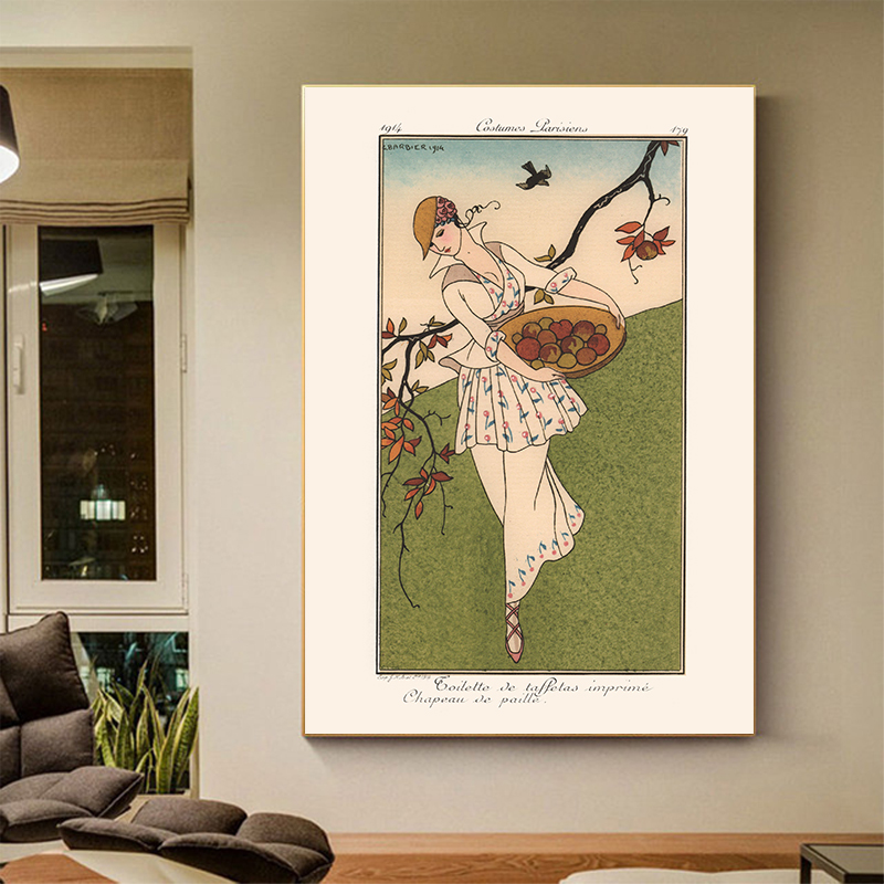 خمر الفرنسية ديكو الفن التوضيح - مراجعة Vintage Vogue Fashion Poster وسعره